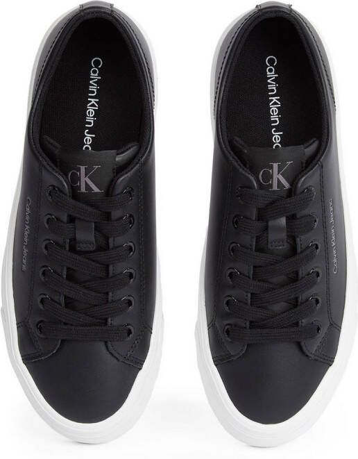 Calvin Klein Plateausneakers VULC FLATFORM LOW MG LTH veterschoenen lage schoen vrijetijdsschoen in klassieke look