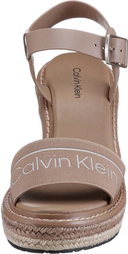 Calvin Klein Sandaaltjes WIRA 5C *I met raffia beklede sleehak