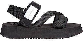 Calvin Klein Sandalen met klittenbandsluiting en elastiek