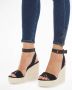 Calvin Klein Sleehaksandaaltjes WEDGE SANDAL SU MG BTW zomerschoen sandaal keilhak met klittenbandjes - Thumbnail 7