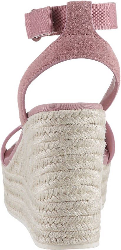 Calvin Klein Sleehaksandaaltjes WEDGE SANDAL SU MG BTW zomerschoen sandaal keilhak met klittenbandjes