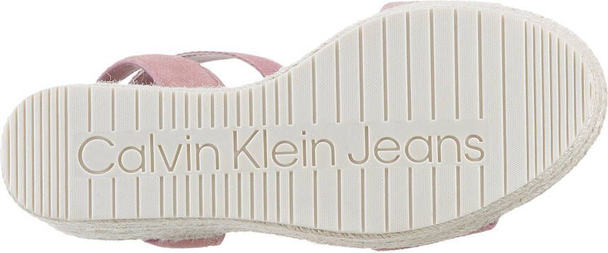 Calvin Klein Sleehaksandaaltjes WEDGE SANDAL SU MG BTW zomerschoen sandaal keilhak met klittenbandjes