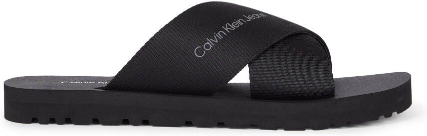 Calvin Klein Slippers CROSS SANDAL SLIPON RP IN BTW