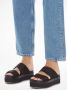 Calvin Klein Jeans Zwarte Platte Sandaal Webbing Black Dames - Thumbnail 10