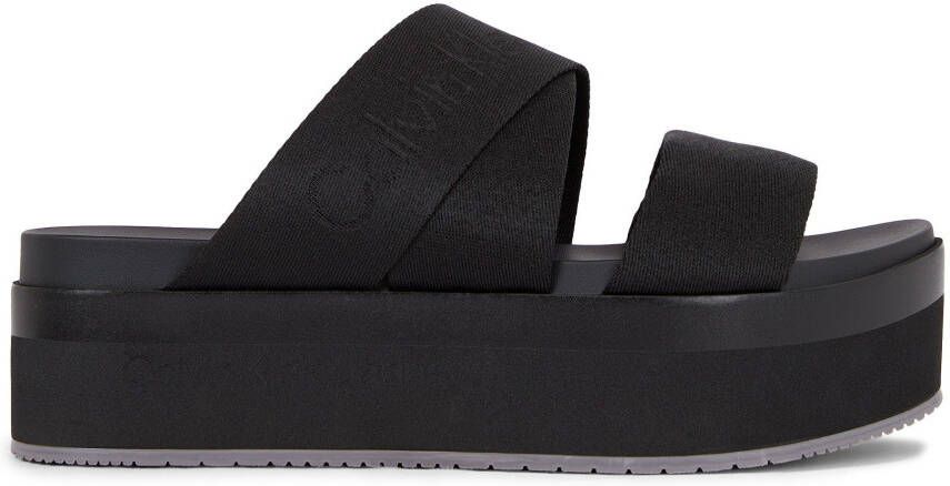 Calvin Klein Slippers FLATFORM SANDAL WEBBING IN MR