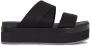 Calvin Klein Jeans Zwarte Platte Sandaal Webbing Black Dames - Thumbnail 11