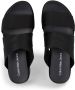 Calvin Klein Jeans Zwarte Platte Sandaal Webbing Black Dames - Thumbnail 12