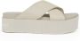 Calvin Klein Slippers FLATFORM CROSS MG UC plateau zomerschoen pantoffels met kruisverband - Thumbnail 5