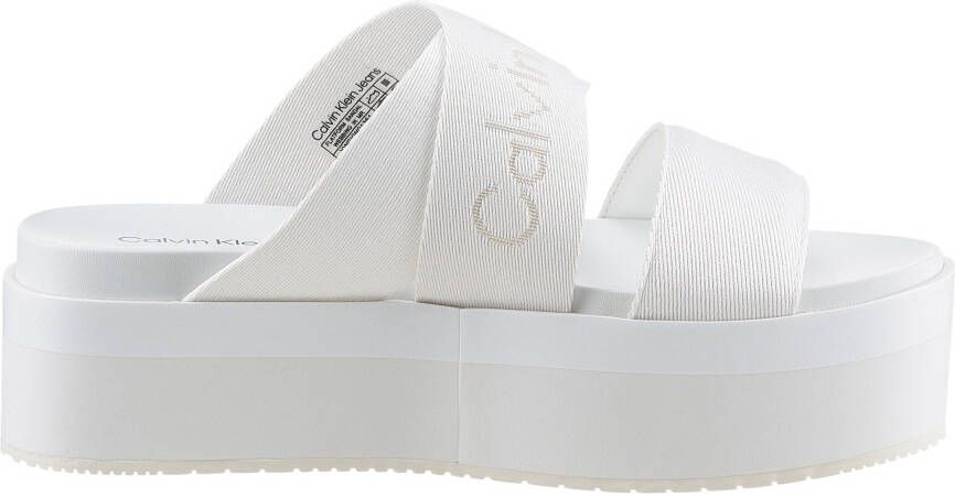 Calvin Klein Slippers FLATFORM SANDAL WEBBING IN MR