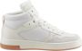 Calvin Klein Basket Cupsole Mid Mono Hoge sneakers Leren Sneaker Dames Wit - Thumbnail 12