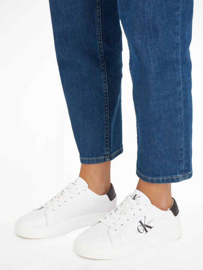 Calvin Klein Sneakers CLASSIC CUPSOLE LACEUP LTH WN met zijlogo vrijetijdsschoen lage schoen veterschoen