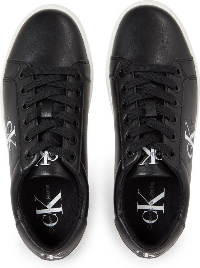 Calvin Klein Sneakers CLASSIC CUPSOLE LACEUP LTH WN met zijlogo vrijetijdsschoen lage schoen veterschoen