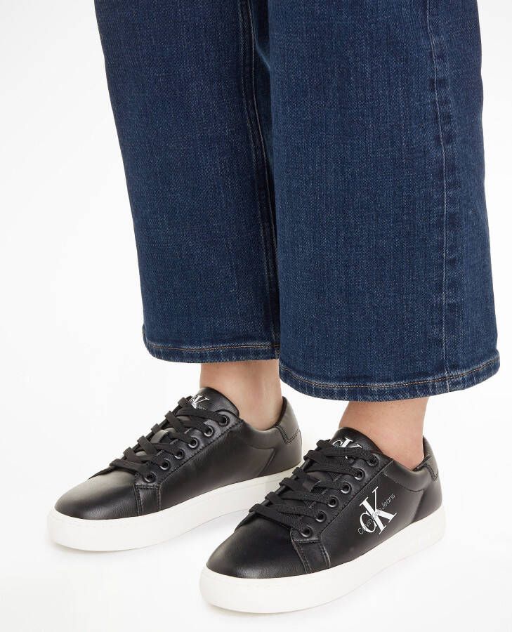 Calvin Klein Sneakers CLASSIC CUPSOLE LACEUP LTH WN met zijlogo vrijetijdsschoen lage schoen veterschoen