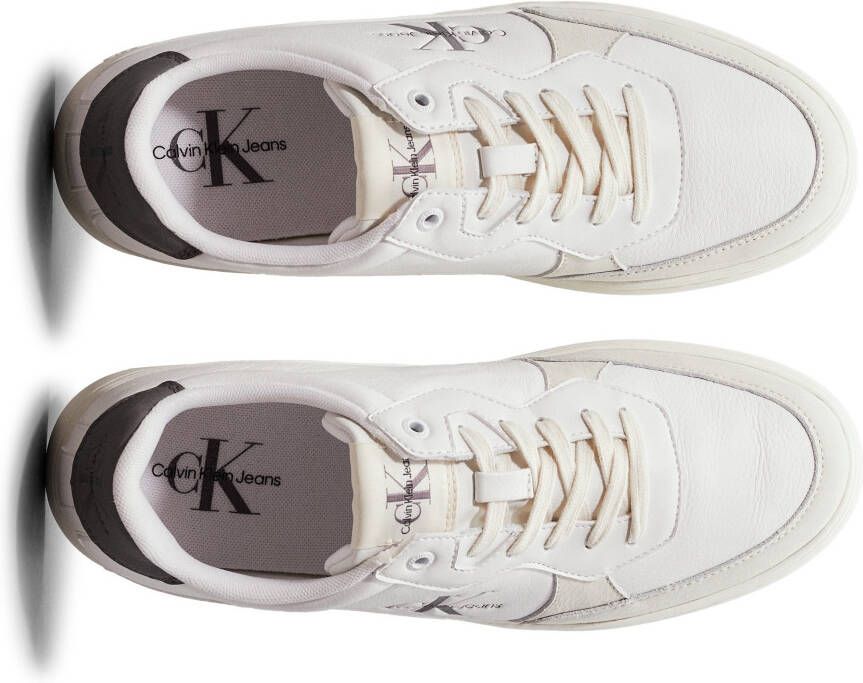 Calvin Klein Plateausneakers CLASSIC CUPSOLE LOW LTH ML FAD vrijetijdsschoen lage schoen veterschoen met zijlijk monogram