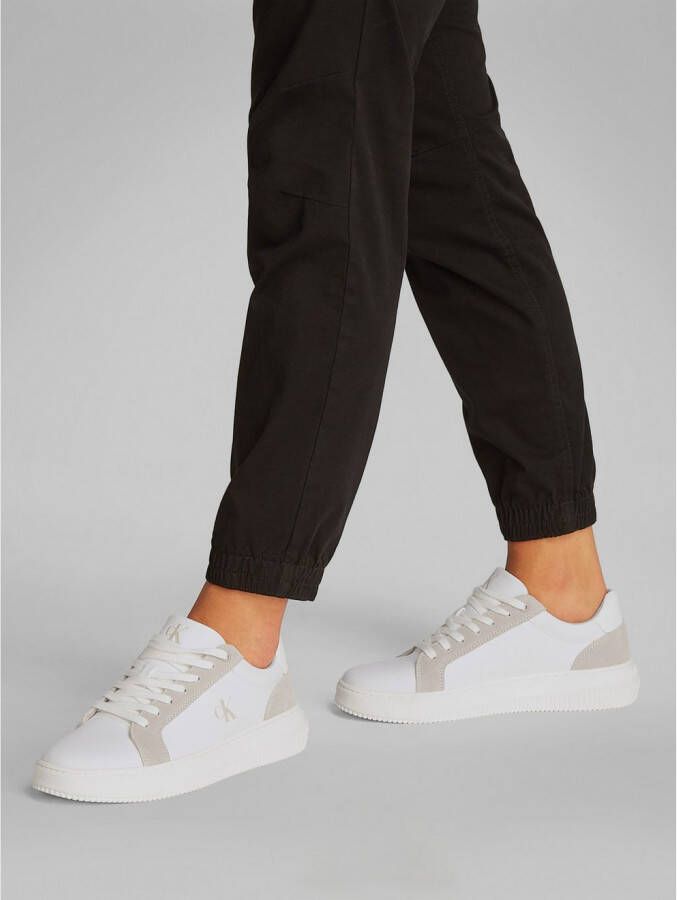 Calvin Klein Sneakers CHUNKY CUPSOLE MG CANVAS halfschoen veterschoen vrijetijdssneaker met zij ck-logo