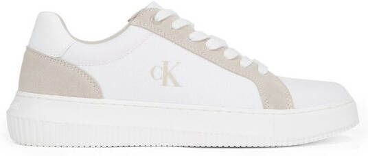 Calvin Klein Sneakers CHUNKY CUPSOLE MG CANVAS halfschoen veterschoen vrijetijdssneaker met zij ck-logo