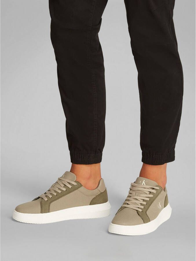 Calvin Klein Sneakers CHUNKY CUPSOLE MG CANVAS halfschoen veterschoen vrijetijdssneaker met zij ck-logo