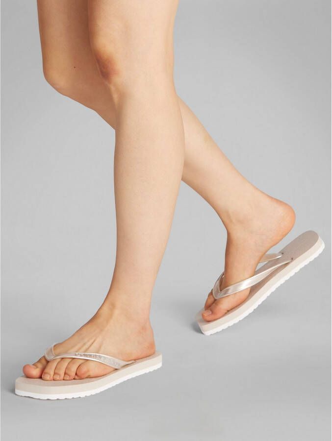 Calvin Klein Teenslippers THONG+ TPU METALLIC