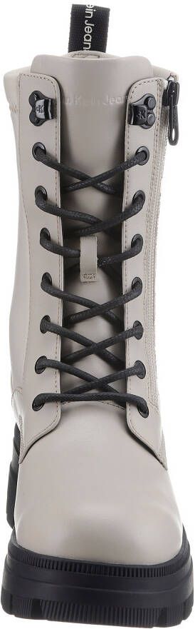 Calvin Klein Veterlaarsjes CHUNKY COMBAT LACEUP ZIP met ritssluiting aan de buitenkant