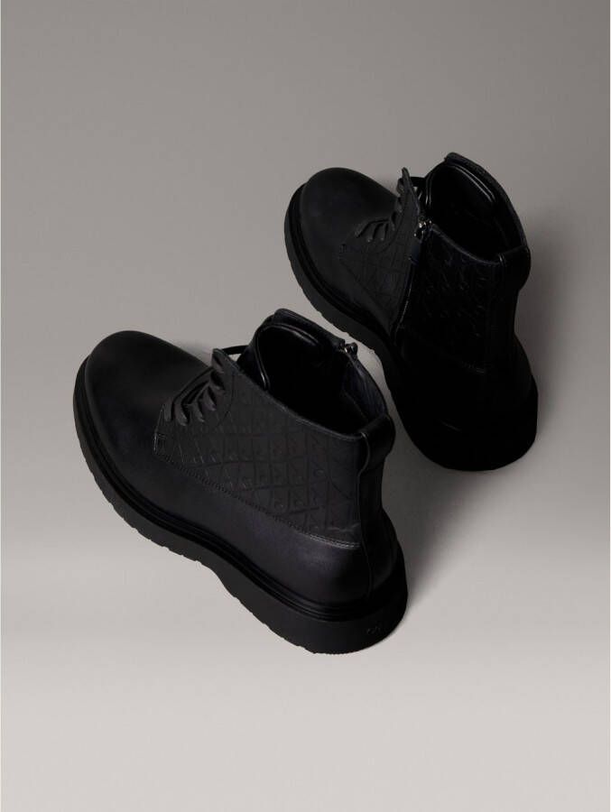 Calvin Klein Veterschoenen COMBAT ESS LACE UP ZIP BOOT AOP