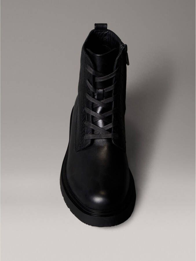 Calvin Klein Veterschoenen COMBAT ESS LACE UP ZIP BOOT AOP