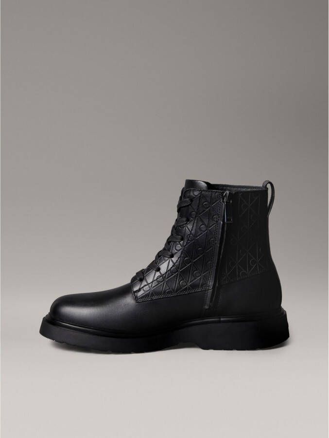 Calvin Klein Veterschoenen COMBAT ESS LACE UP ZIP BOOT AOP