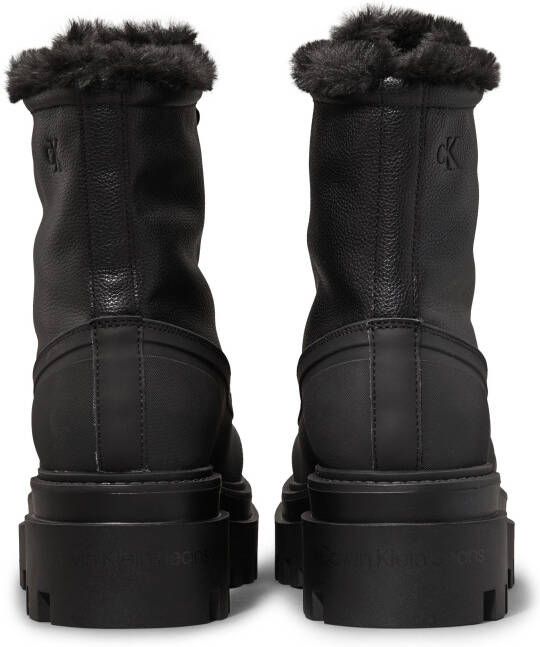 Calvin Klein Winterlaarzen FLATFORM LACE UP BOOT PADDED veterschoenen enkellaars plateau-profielzool met warme voering