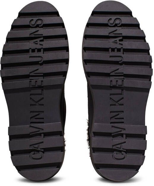 Calvin Klein Winterlaarzen FLATFORM LACE UP BOOT PADDED veterschoenen enkellaars plateau-profielzool met warme voering