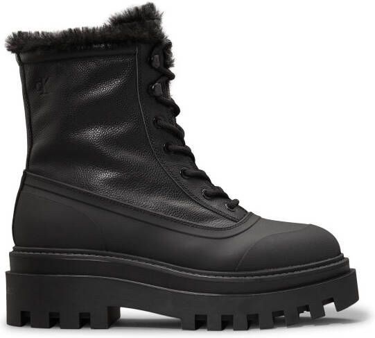 Calvin Klein Winterlaarzen FLATFORM LACE UP BOOT PADDED veterschoenen enkellaars plateau-profielzool met warme voering