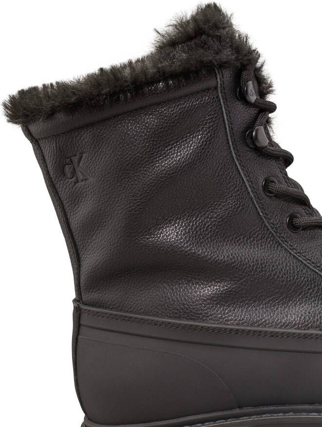 Calvin Klein Winterlaarzen FLATFORM LACE UP BOOT PADDED veterschoenen enkellaars plateau-profielzool met warme voering