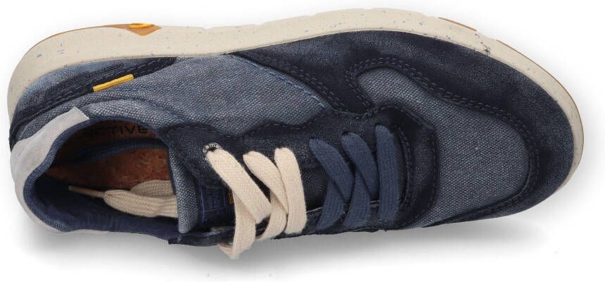 camel active Sneakers in gewassen canvas look casual schoen lage schoen veterschoen