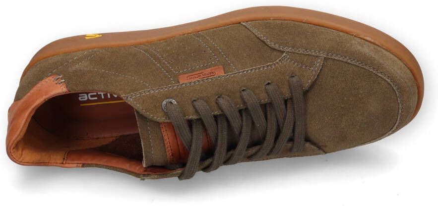 camel active Sneakers retro sneaker veterschoen met sierstiksels