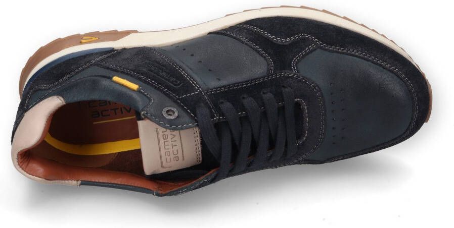camel active Sneakers runner sneaker veterschoen vrijetijdsschoen met leren voering