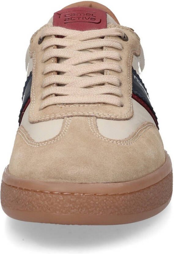 camel active Sneakers veterschoen retro sneaker vrijetijdsschoen met logo-opdruk