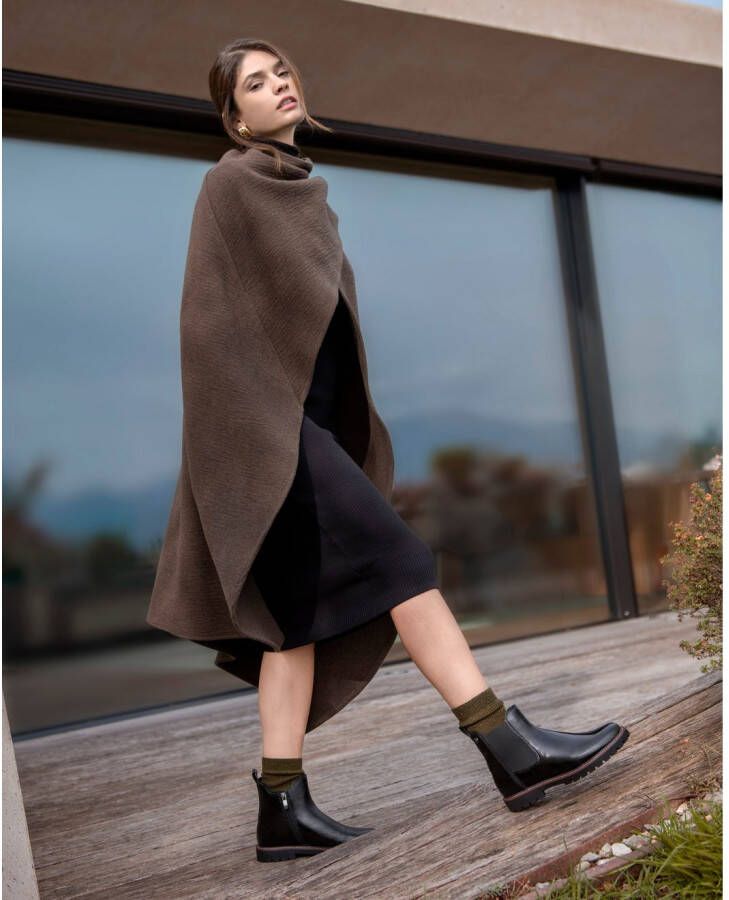 Caprice Chelsea-boots blokhak business schoen in used-look