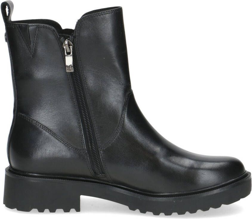 Caprice Chelsea-boots blokhak enkellaarsjes met sierritssluiting aan de buitenkant