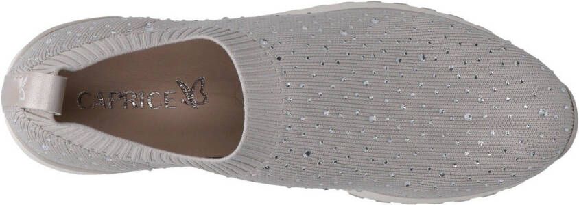 Caprice Slip-on sneakers slipper vrijetijdsschoen lage schoen met fonkelende strass-steentjes