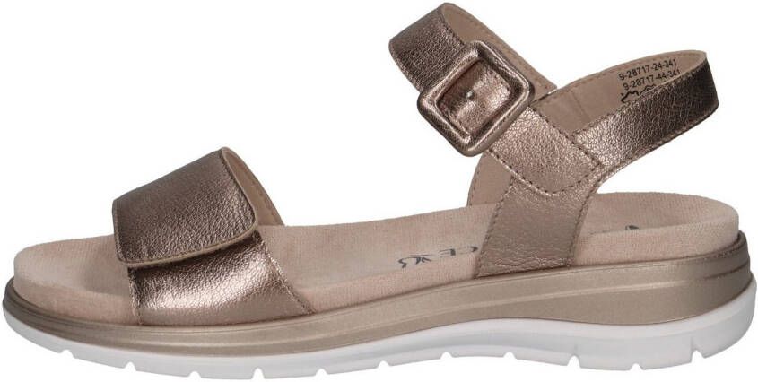 Caprice Sandalen sleehak sandaal zomerschoen comfortabele schoen in metallic-look