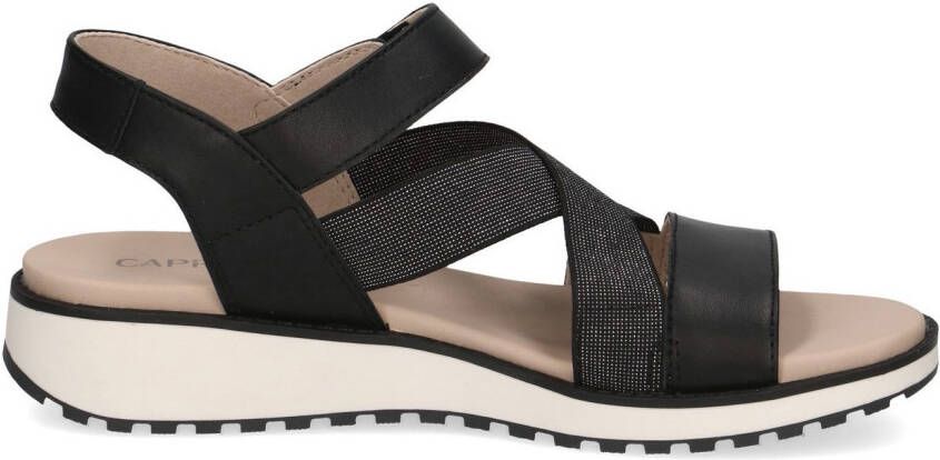 Caprice Sleehaksandaaltjes riemchensandaal zomerschoen comfortabele schoen met strass-steentjes