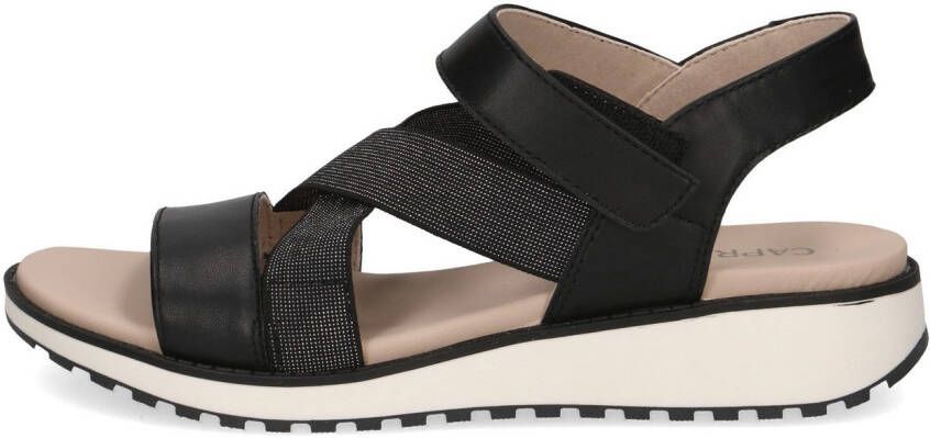 Caprice Sleehaksandaaltjes riemchensandaal zomerschoen comfortabele schoen met strass-steentjes