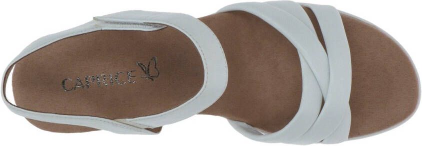 Caprice Sleehaksandaaltjes zomerschoen sandaal keilhak met klittenbandsluiting