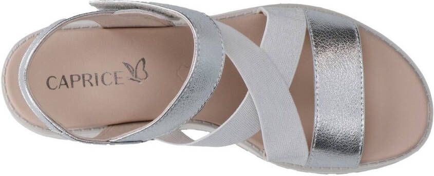 Caprice Sleehaksandaaltjes riemchensandaal zomerschoen comfortabele schoen met strass-steentjes