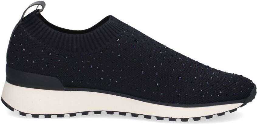 Caprice Slip-on sneakers slipper vrijetijdsschoen lage schoen met fonkelende strass-steentjes
