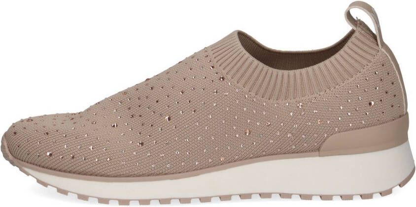 Caprice Slip-on sneakers slipper vrijetijdsschoen lage schoen met fonkelende strass-steentjes