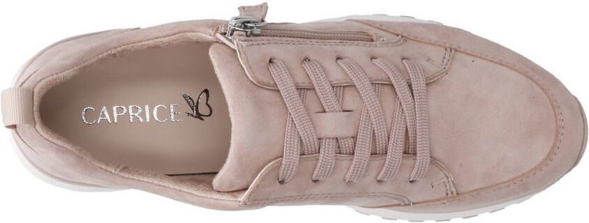 Caprice Sneakers met sleehak vrijetijdsschoen lage schoen veterschoen in comfortwijdte g (= breed)