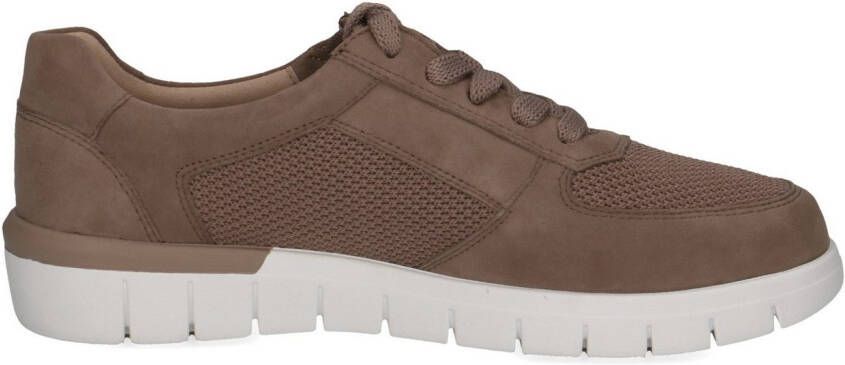 Caprice Sneakers met sleehak vrijetijdsschoen lage schoen veterschoen in comfortwijdte h = zeer breed