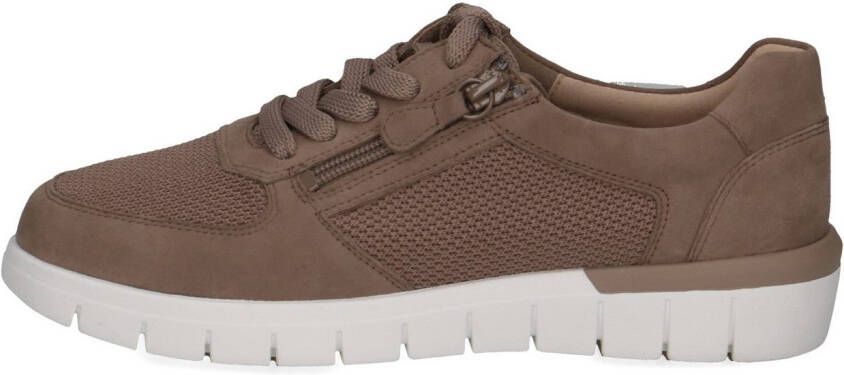 Caprice Sneakers met sleehak vrijetijdsschoen lage schoen veterschoen in comfortwijdte h = zeer breed