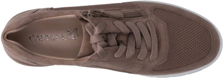Caprice Sneakers met sleehak vrijetijdsschoen lage schoen veterschoen in comfortwijdte h = zeer breed