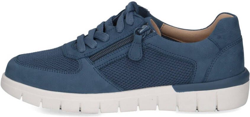 Caprice Sneakers met sleehak vrijetijdsschoen lage schoen veterschoen in comfortwijdte h = zeer breed