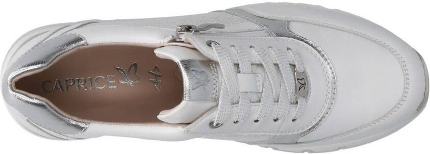 Caprice Sneakers met sleehak vrijetijdsschoen lage schoen veterschoen in schoenwijdte h (=zeer breed)